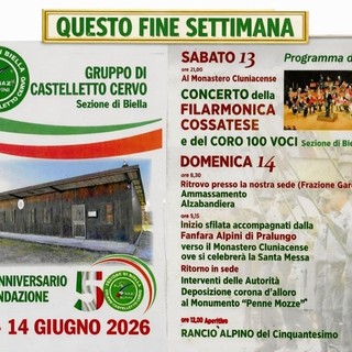 Castelletto Cervo celebra il 50° anniversario del Gruppo Alpini
