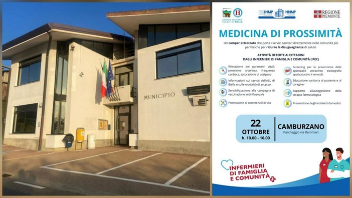 La "Medicina di prossimità" arriva a Camburzano: oggi il camper dell'ASL Biella La "Medicina di prossimità" arriva a Camburzano: oggi il camper dell'ASL Biella