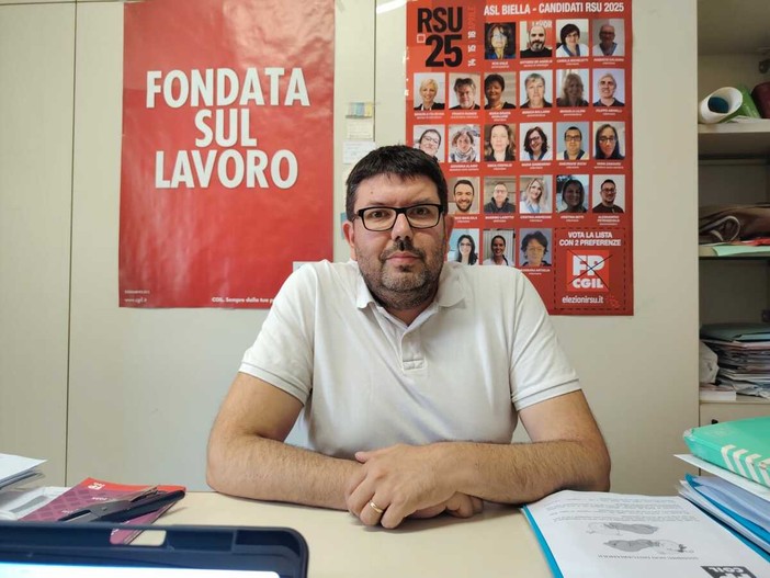 In foto Roberto Panella, sindacalista per la Funzione Pubblica della CGIL Biella In foto Roberto Panella, sindacalista per la Funzione Pubblica della CGIL Biella
