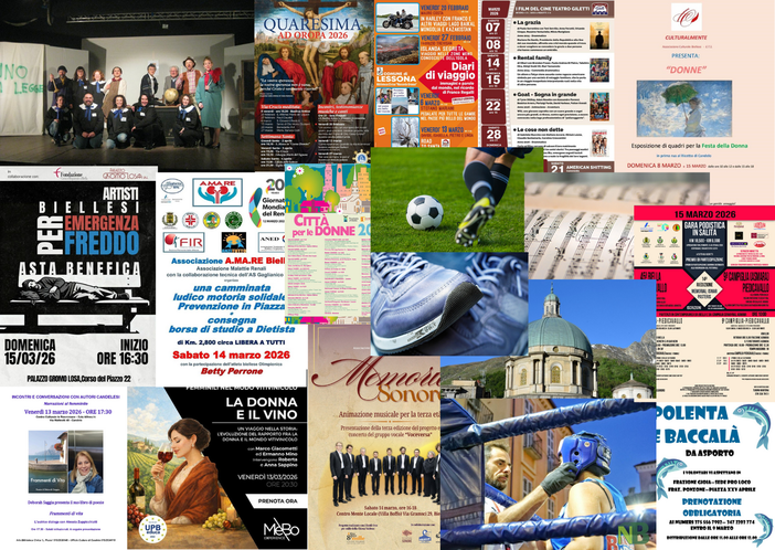 Tante cose da fare a Biella nel we del 13, 14 e 15 marzo