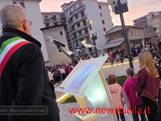 Moggio: “Un nuovo volto per il cuore di Cossato”, inaugurata la piazza dedicata a Virginia Angela Borrino FOTO Catia Ciccarelli per newsbiella.it