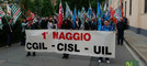 Corteo del 1° Maggio, nutrita partecipazione a Biella (servizio di Davide Finatti per newsbiella.it)