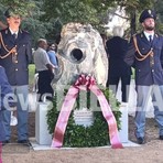 Ai Giardini Zumaglini un monumento per ricordare Francesco Cusano. Olivero: "Un'opera capace di parlare a tutti" FOTO e VIDEO Mattia Baù per newsbiella.it