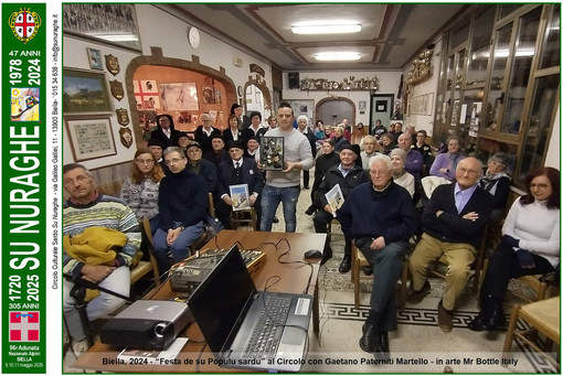 Biella, 2024 - “Festa de su Populu sardu” al Circolo con Gaetano Paterniti Martello - in arte Mr Bottle Italy