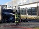 Container a fuoco lungo la Trossi FOTO e VIDEO Mattia Baù per newsbiella.it