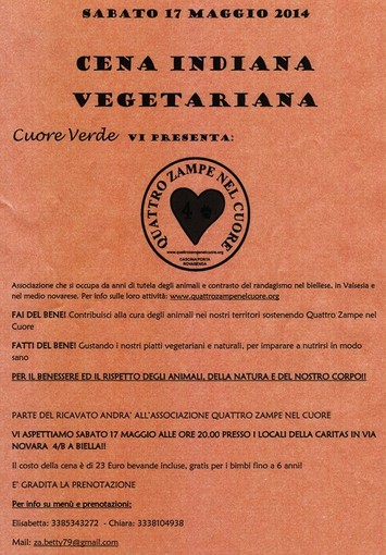 Cena veg indiana per i quattrozampe di Rovasenda