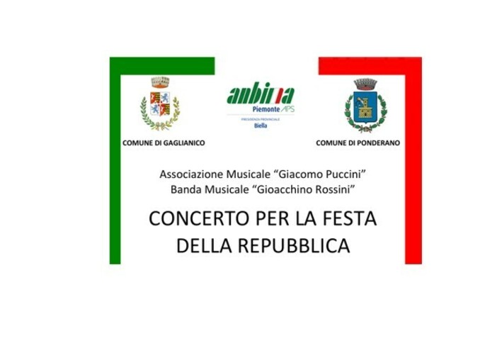 A Gaglianico le bande Puccini e Rossini in concerto per il 2 giugno A Gaglianico le bande Puccini e Rossini in concerto per il 2 giugno