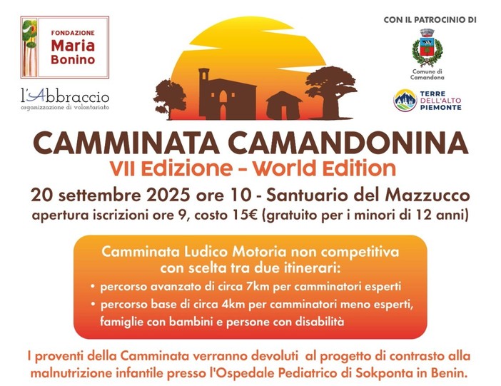 La Camminata Camandonina 2025 per il contrasto alla malnutrizione infantile in Benin La Camminata Camandonina 2025 per il contrasto alla malnutrizione infantile in Benin