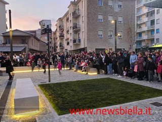 Moggio: “Un nuovo volto per il cuore di Cossato”, inaugurata la piazza dedicata a Virginia Angela Borrino FOTO Catia Ciccarelli per newsbiella.it