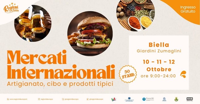 Tre giorni, mille sapori: Biella accoglie “Regioni d’Europa” ai Giardini Zumaglini