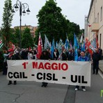 Corteo del 1° Maggio, nutrita partecipazione a Biella (servizio di Davide Finatti per newsbiella.it)