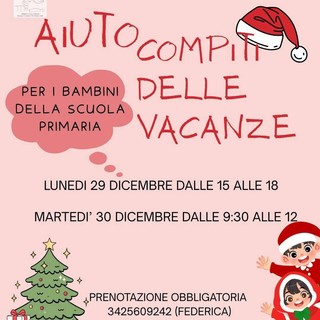 Aiuto compiti natalizio alla Biblioteca Civica di Benna