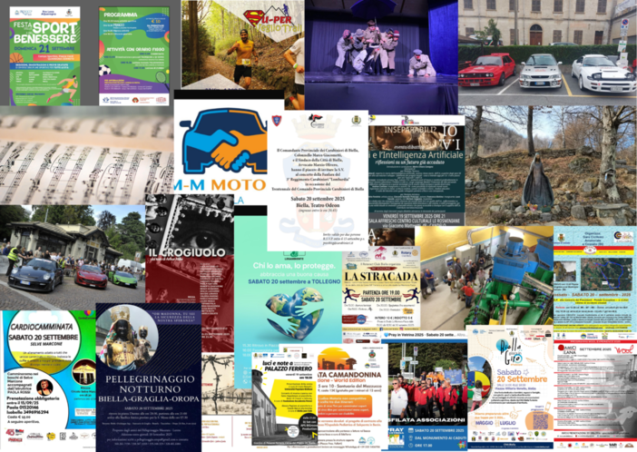 Tante cose da fare a Biella il we del 19, 20 e 21 settembre