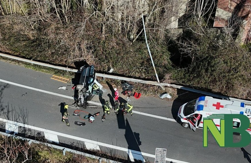 Incidente in Superstrada, auto si ribalta all'uscita di Chiavazza (servizio di Mauro Benedetti per newsbiella.it)