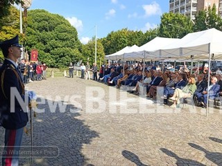 Ai Giardini Zumaglini un monumento per ricordare Francesco Cusano. Olivero: "Un'opera capace di parlare a tutti" FOTO e VIDEO Mattia Baù per newsbiella.it