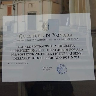 Dal nord ovest: Ordine e legalità a Cameri, chiuso per 7 giorni un bar dopo indagini accurate