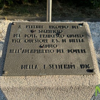 Biella, una scultura per ricordare il vice questore Francesco Cusano