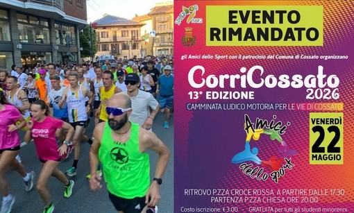 La CorriCossato 2026 slitta di una settimana, è previsto maltempo (foto di repertorio) La CorriCossato 2026 slitta di una settimana, è previsto maltempo (foto di repertorio)