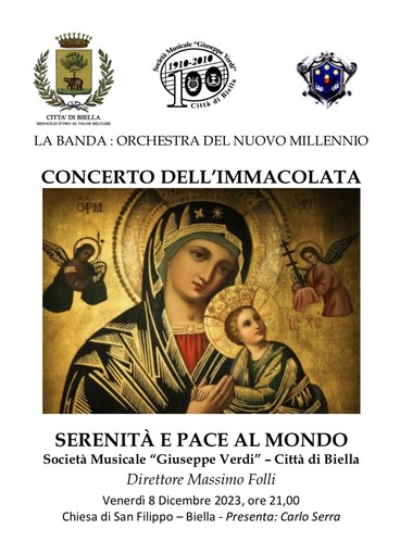 Banda Verdi in concerto per l'Immacolata nella Chiesa di San Filippo a Biella