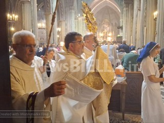 Corpus Domini a Biella: fedeli in processione dopo la Messa FOTO Nicola Rasolo per newsbiella.it