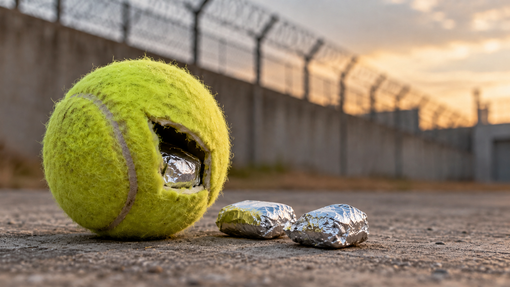 Vercelli, sequestrati 9,1 grammi di cannabis nascosti in una pallina da tennis - Immagine illustrativa generata con ia Vercelli, sequestrati 9,1 grammi di cannabis nascosti in una pallina da tennis - Immagine illustrativa generata con ia