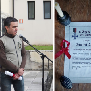 La Croce dei Popoli a Dimitri Ozino: la Storia mondiale si affida al Biellese