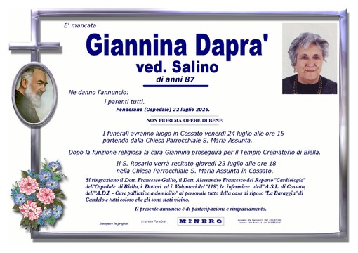 Giannina Daprà, ved. Salino
