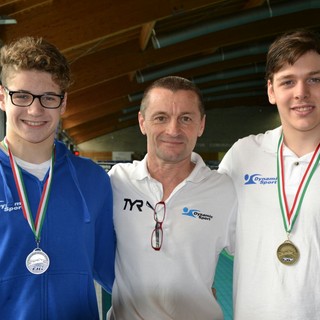 Nella foto da sinistra a destra Gabriele Rizzo, il tecnico Donato Nizzia e Andrea Dellarole.