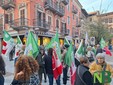 Biella, manifestazione in piazza Santa Marta dopo le dimissioni di Delmastro FOTO Nicola Rasolo per newsbiella.it
