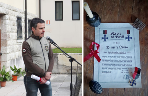 La Croce dei Popoli a Dimitri Ozino: la Storia mondiale si affida al Biellese La Croce dei Popoli a Dimitri Ozino: la Storia mondiale si affida al Biellese