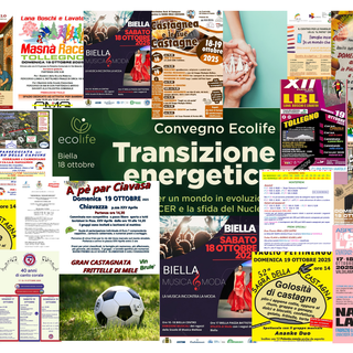 Tante cose da fare nel we del 17, 18, e 19 ottobre Tante cose da fare nel we del 17, 18, e 19 ottobre