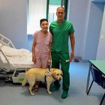 La signora Elena con il professor Michele Reibaldi