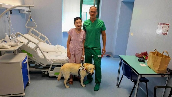 La signora Elena con il professor Michele Reibaldi