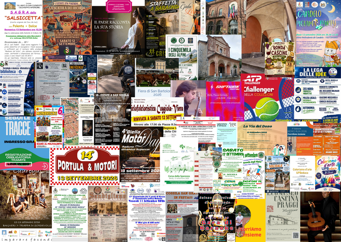 Tante cose da fare nel we del 11, 12 e 13, settembre Tante cose da fare nel we del 11, 12 e 13, settembre