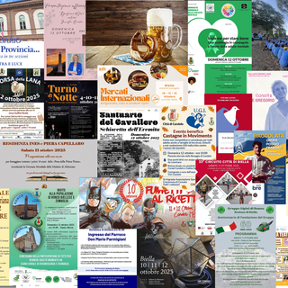 Tante cose da fare nel we del 10, 11 e 12 ottobre