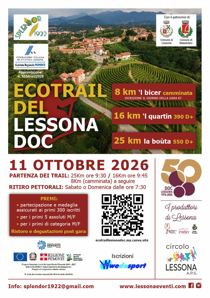 Lessona diventa un tempio del trail Lessona diventa un tempio del trail