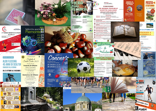 Tante cose da fare nel we del 24, 25 e 26 ottobre