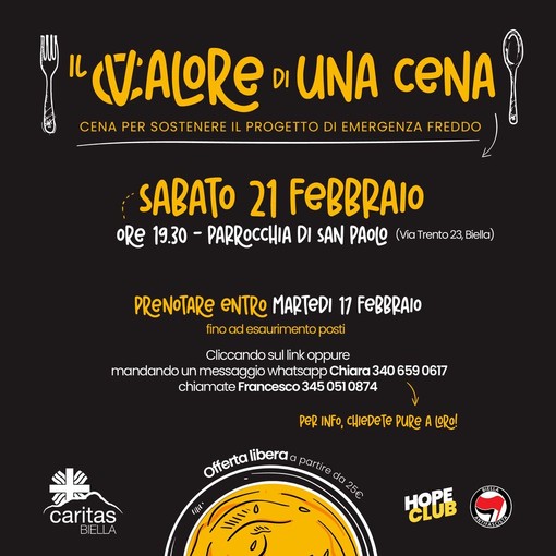 Biella, alla parrocchia di San Paolo una serata solidale per Emergenza Freddo Biella, alla parrocchia di San Paolo una serata solidale per Emergenza Freddo