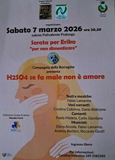 A Pralungo una serata in ricordo di Erika A Pralungo una serata in ricordo di Erika