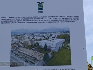 Nuova scuola agroalimentare a Biella: procedono i lavori nell’area, demolita l'ex officina foto Mattia Baù per newsbiella.it Nuova scuola agroalimentare a Biella: procedono i lavori nell’area, demolita l'ex officina foto Mattia Baù per newsbiella.it