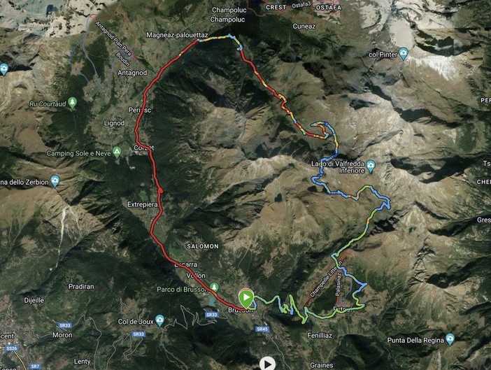 Con eBike Biella da Brusson (Valle d'Ayas) a passo Palasinaz, uno spettacolo!