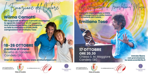 Candelo, "Musica e colori per l'anima": due eventi all'insegna dell'arte Candelo, "Musica e colori per l'anima": due eventi all'insegna dell'arte