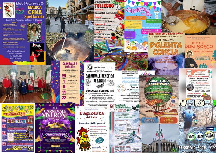 Tante cose da fare nel we del 6, 7 e 8 febbraio