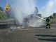 Dal Nord Ovest - Camion prende fuoco sull'A4