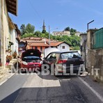 Scontro frontale tra auto, 3 feriti a Bioglio