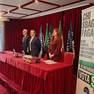 Le ragioni del Sì, grande partecipazione a Biella: presente il sottosegretario Andrea Delmastro FOTO