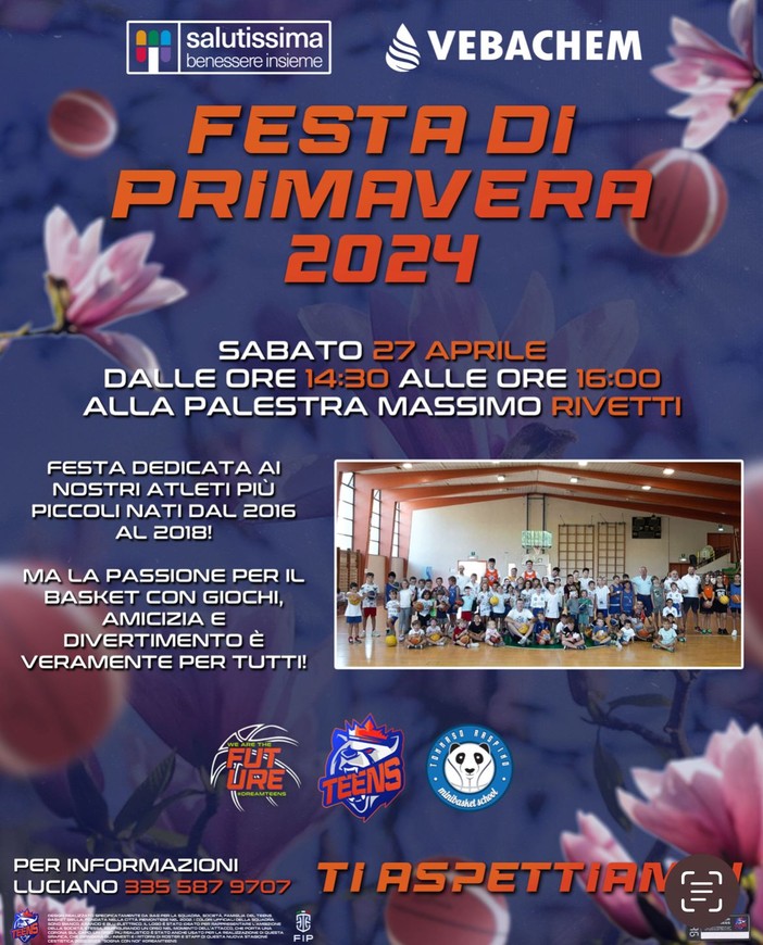 Teens Basket Biella festeggia i piccoli atleti: la Festa di primavera 2024.
