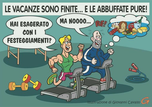 Biella, dal panettone alla routine: nuovi propositi e i soliti vizi - Illustrazione di Giovanni Cavallo