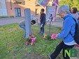 Biella, 24 aprile: omaggio alle donne della Resistenza nel piazzale della Provincia FOTO Nicola Rasolo per newsbiella.it