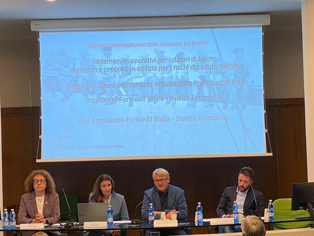 Sicurezza sul lavoro:  FORMEDIL Biella all'Unione Industriale per la Giornata Mondiale